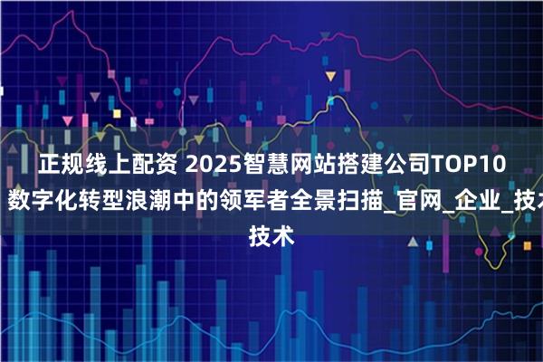 正规线上配资 2025智慧网站搭建公司TOP10：数字化转型浪潮中的领军者全景扫描_官网_企业_技术