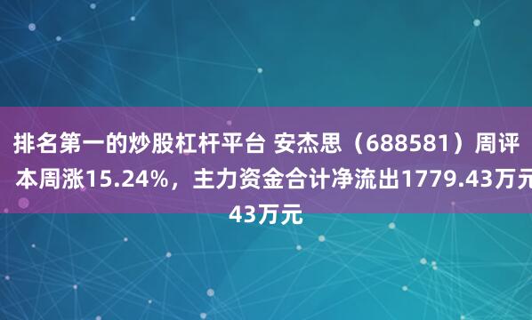 排名第一的炒股杠杆平台 安杰思（688581）周评：本周涨15.24%，主力资金合计净流出1779.43万元